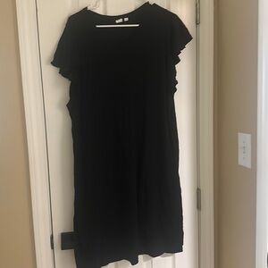 GAP XXL black flutter sleeve dress